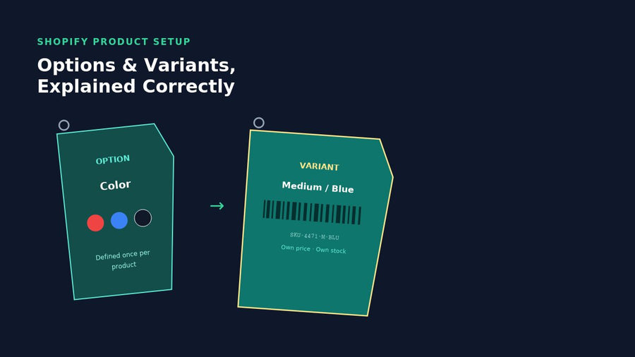 Shopify Product Options and Variants Explained: How They Actually Work (And the Limits That Still Trip People Up
