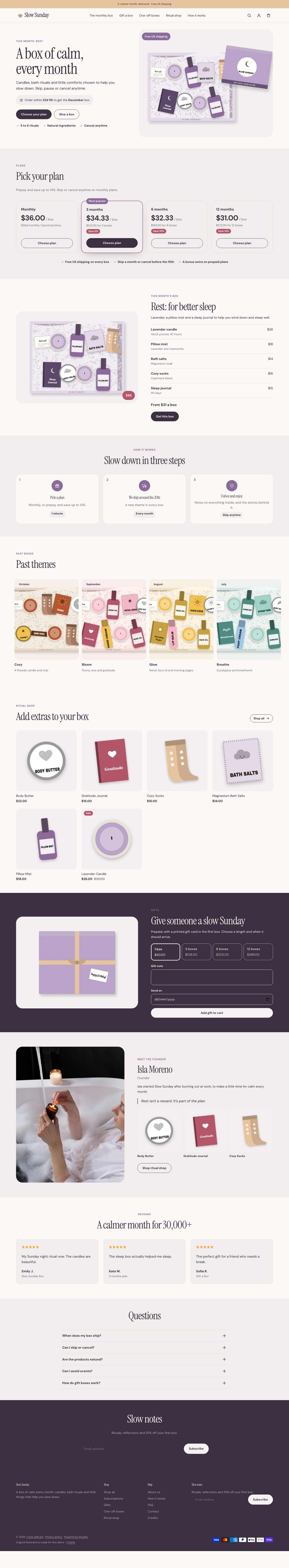Slow Sunday: the full homepage, top to bottom