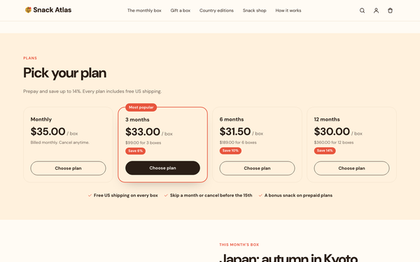 Plan picker