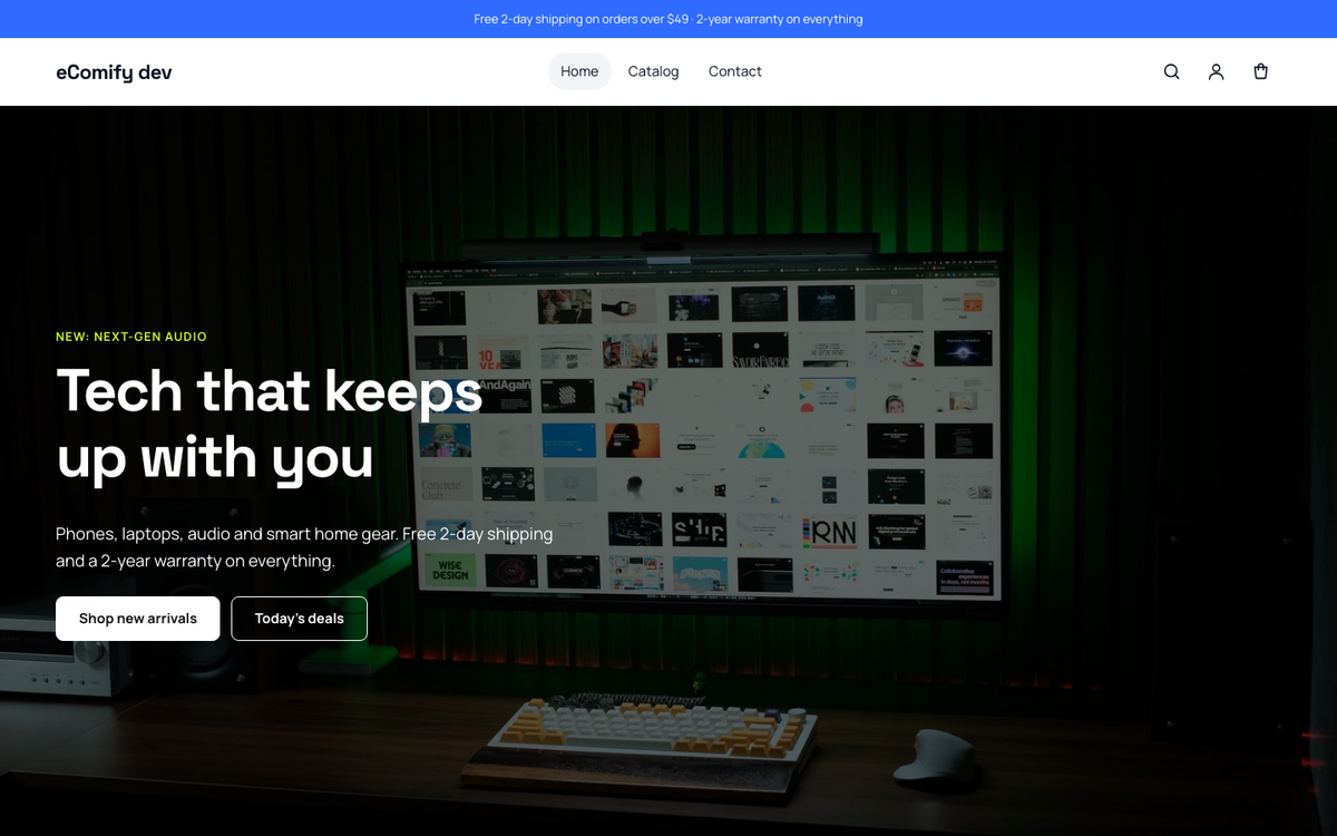 Kinetic Electronics demo homepage