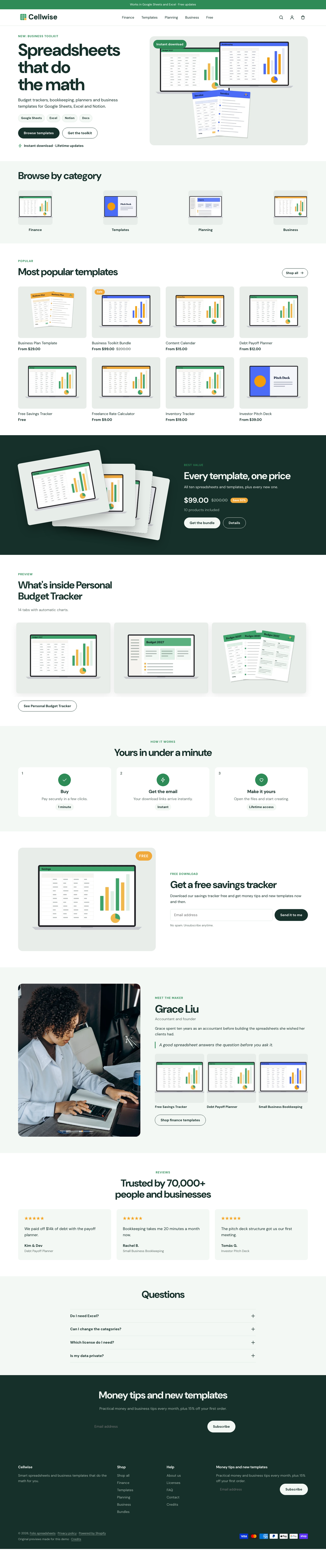 Cellwise: the full homepage, top to bottom