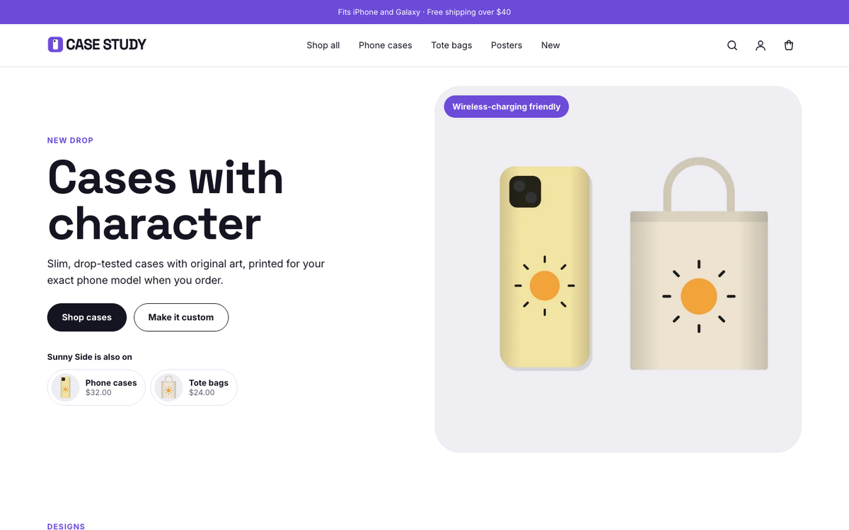 Case Study: design hero built with Ink