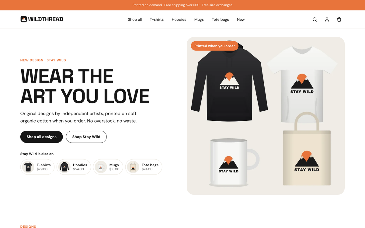 Wildthread: design hero built with Ink