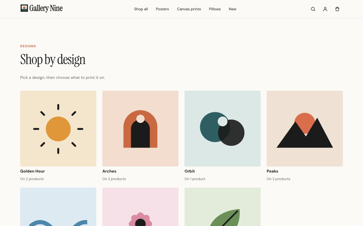 Gallery Nine: design grid