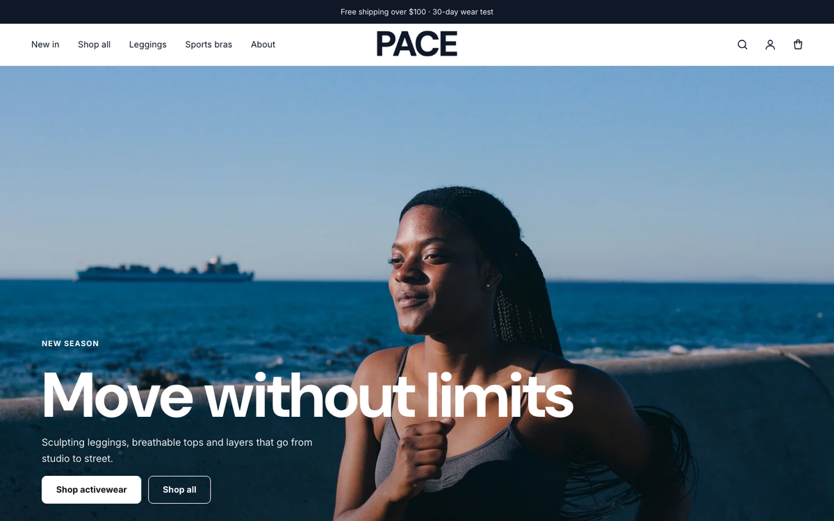 Pace: editorial homepage built with Maison