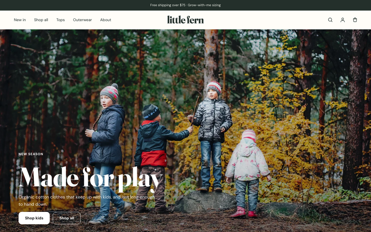 Little Fern: editorial homepage built with Maison