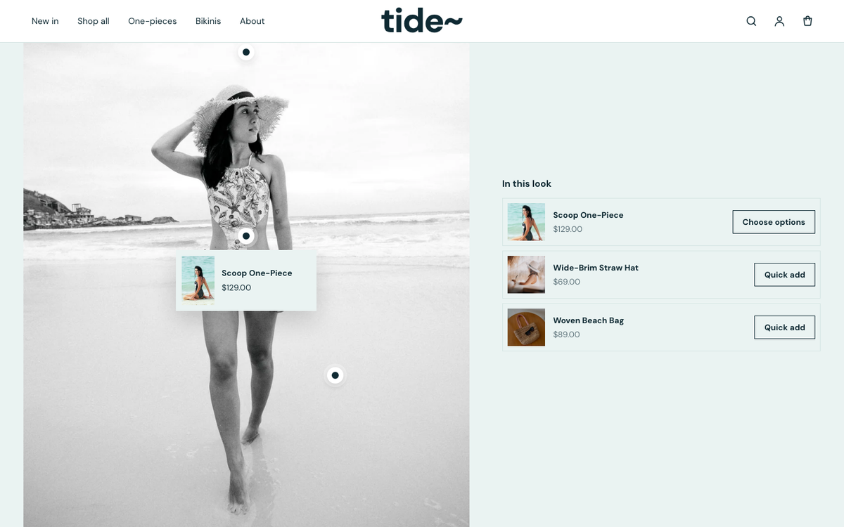 Tide: shop the look with product pins