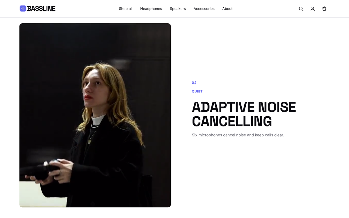 Bassline: scroll story with pinned video