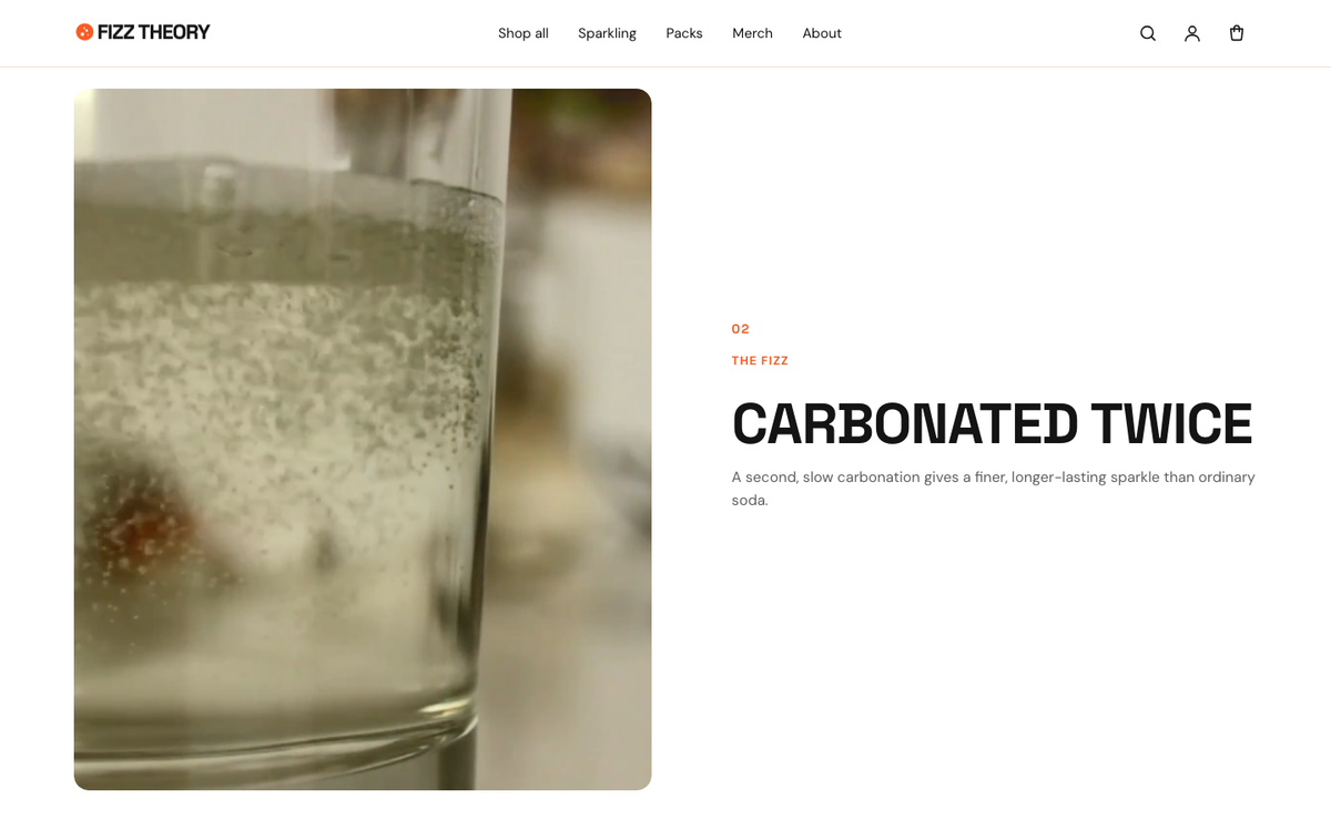 Scroll story with pinned video chapters