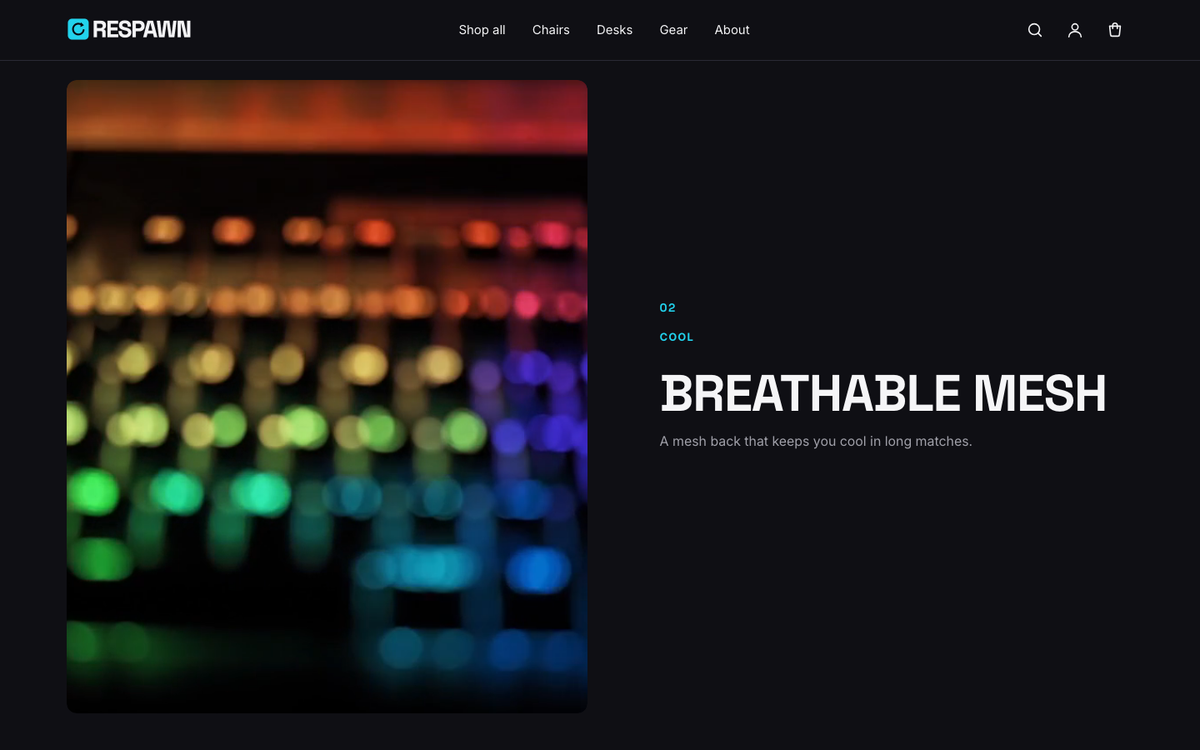 Respawn: scroll story with pinned video