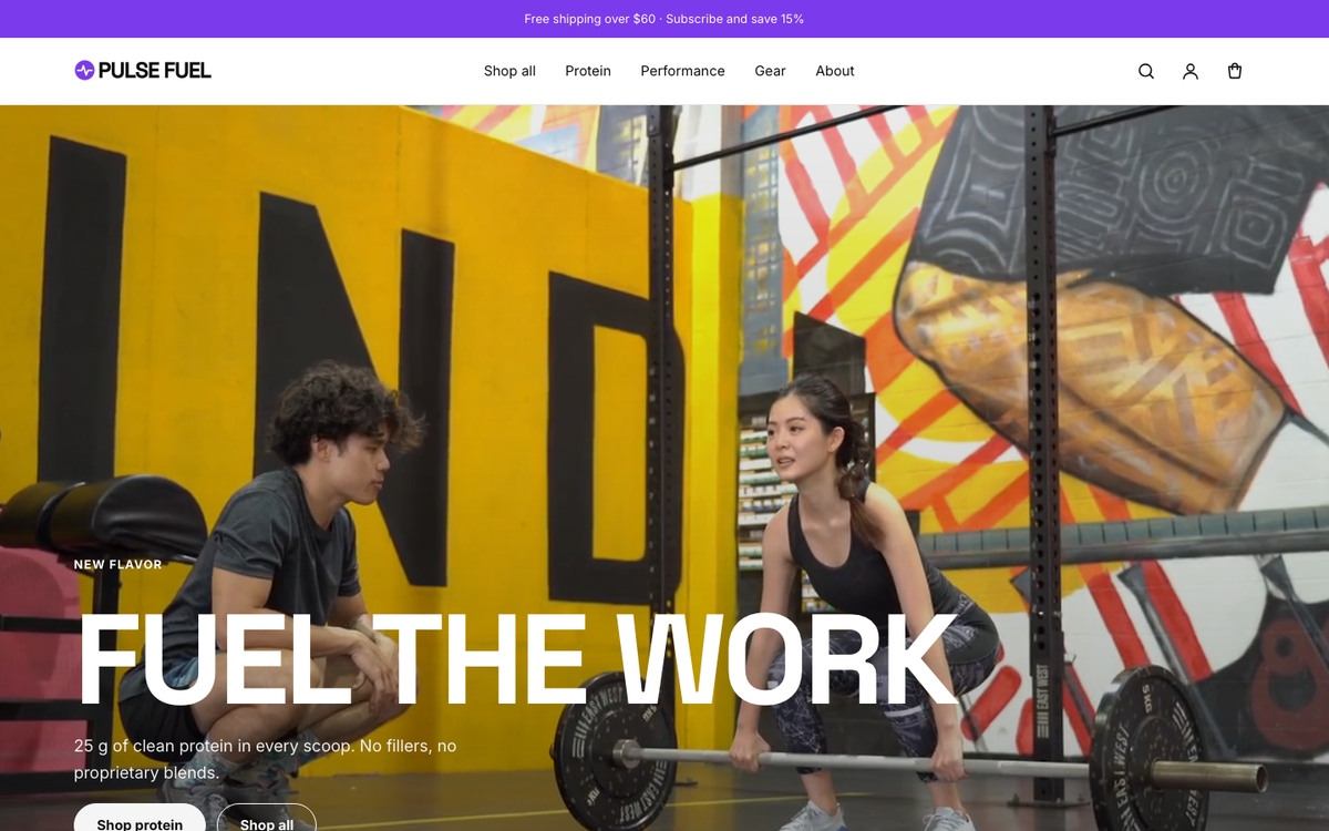 Pulse Fuel: video hero built with Motion