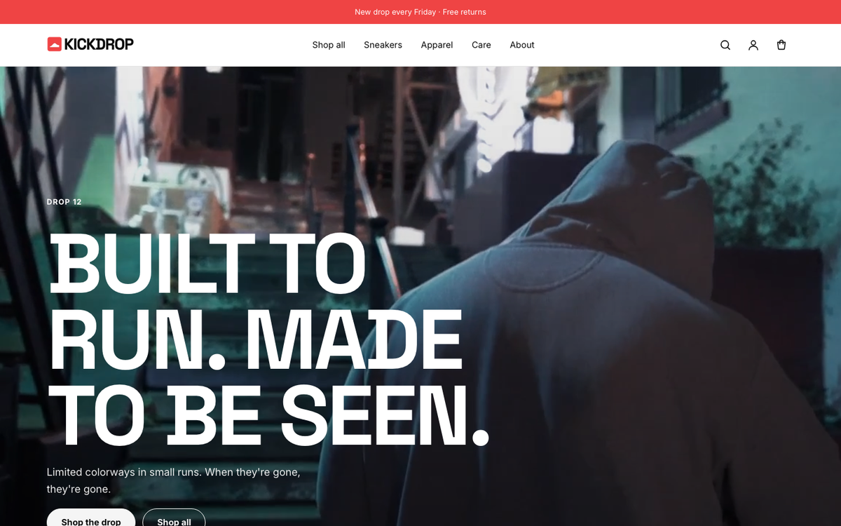 Motion Sneakers style: a drop-led sneaker store