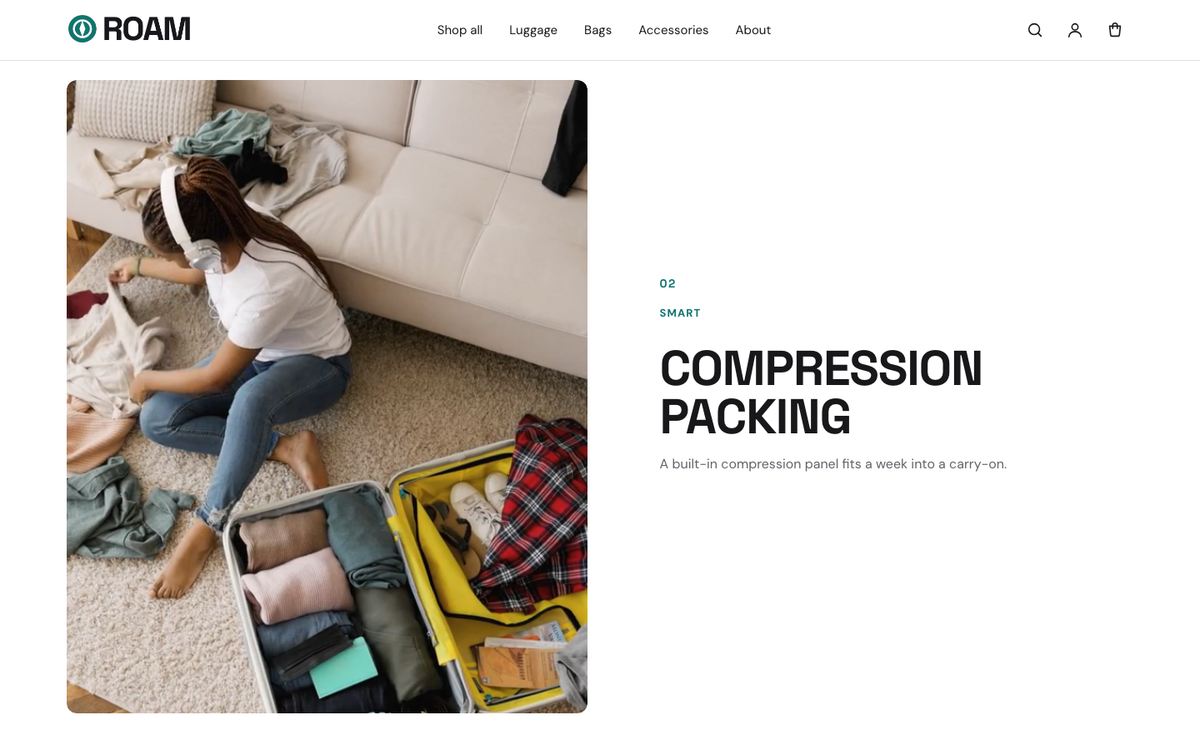 Roam: scroll story with pinned video