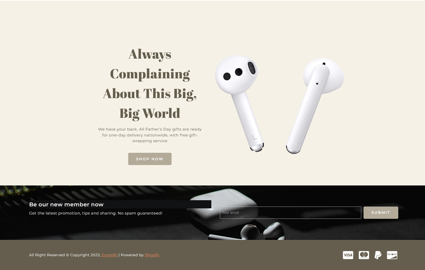 Airpodify - Headphones Shopify template built by Pagefly