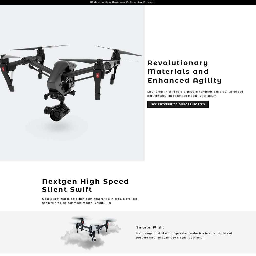 Dronify - Free Drone Shopify template built by Pagefly