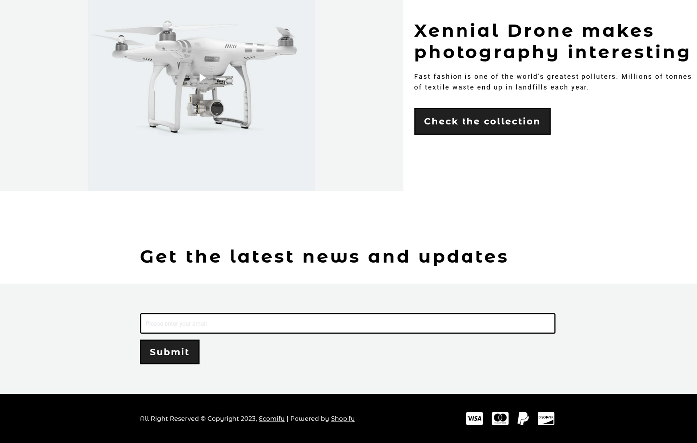 Dronify - Drone Shopify template built by Pagefly