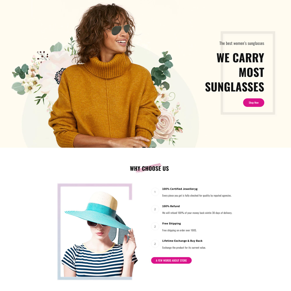 Eyeglassify - Free Glasses Shopify template built by Pagefly