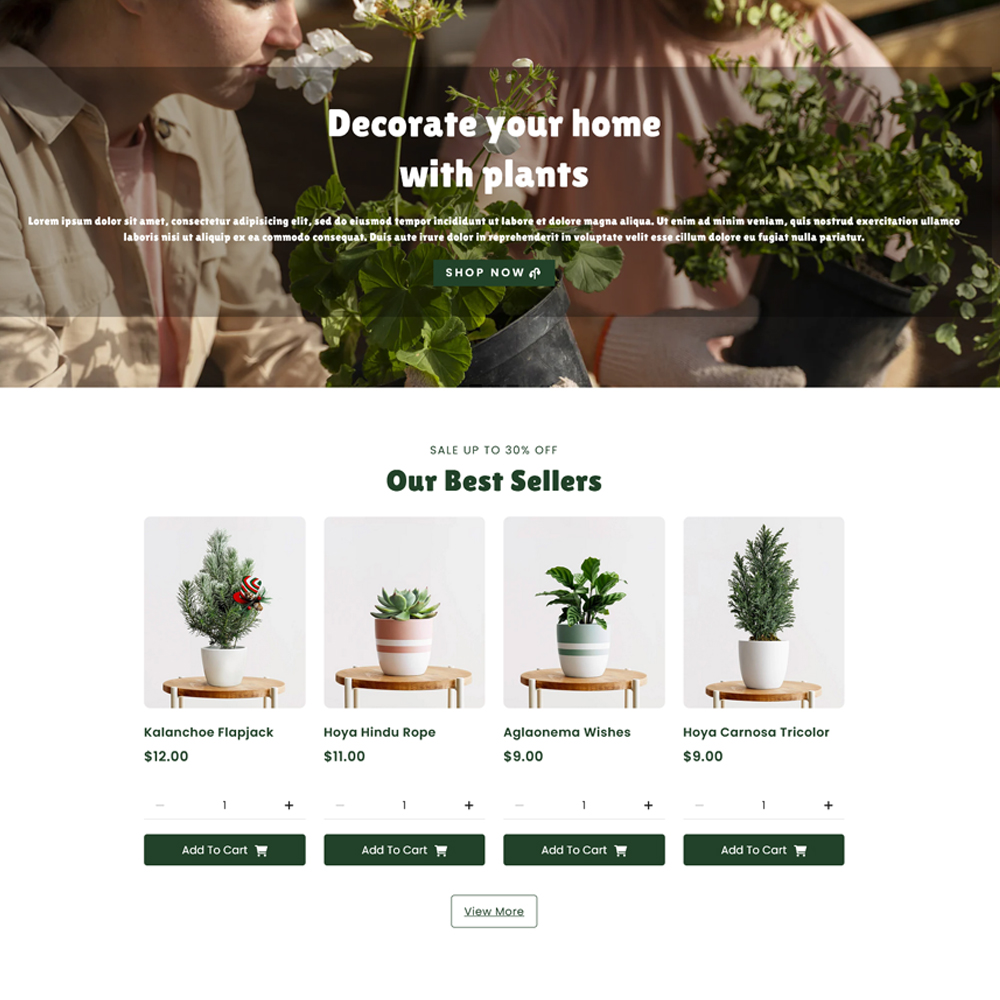 Plantify - Plant Shopify template built by Pagefly