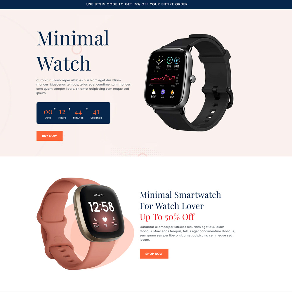 Watchify - Free Watch Shopify template built by Pagefly