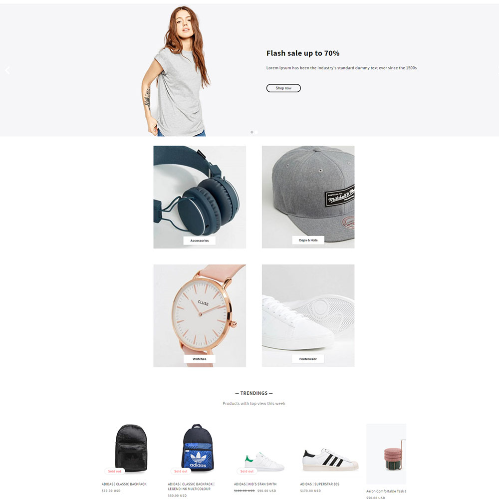 Classic 1 - Fashion Shopify template built by Tapita