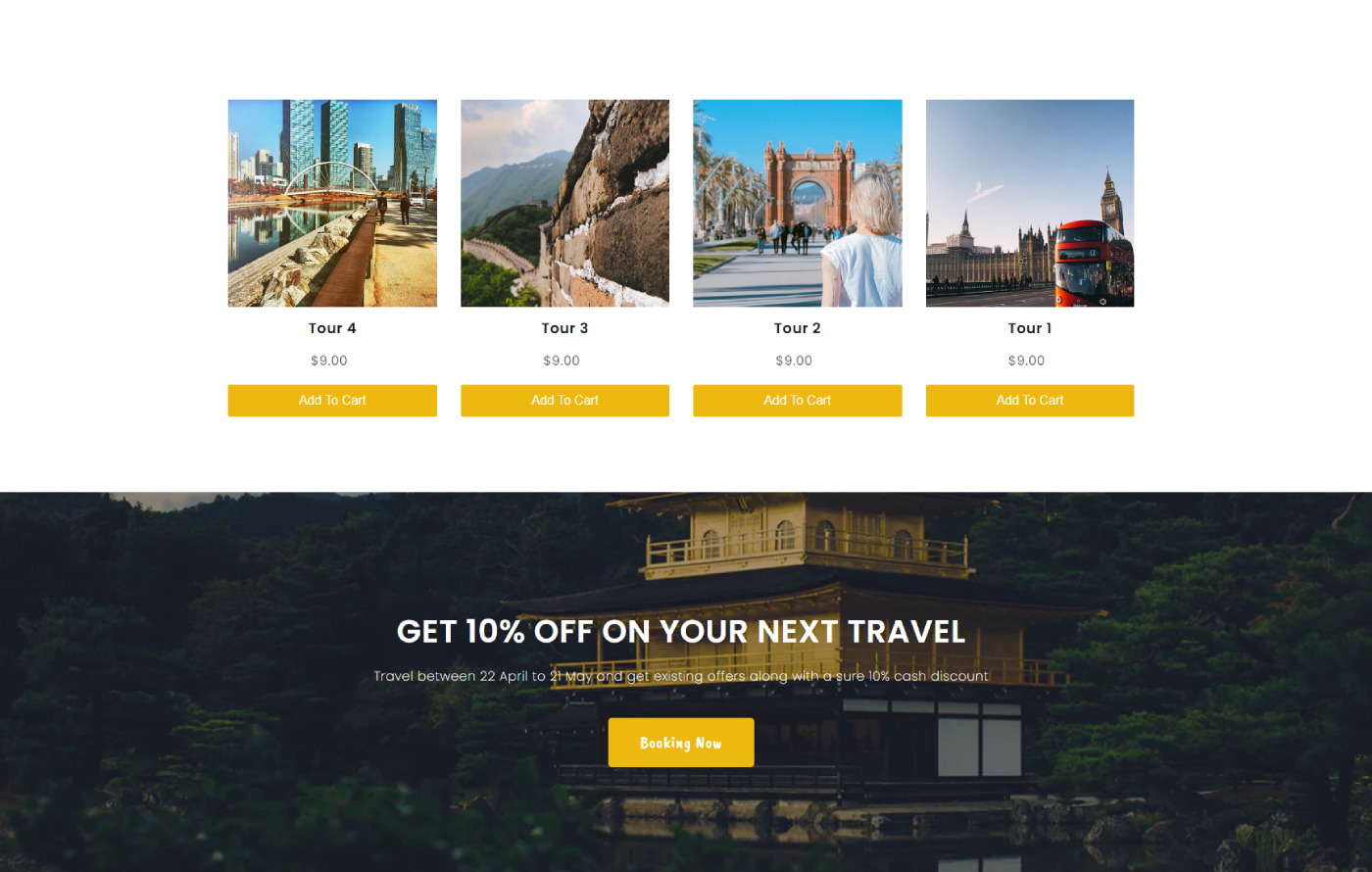 Tourify - Free Tour Travel Shopify template built by Pagefly