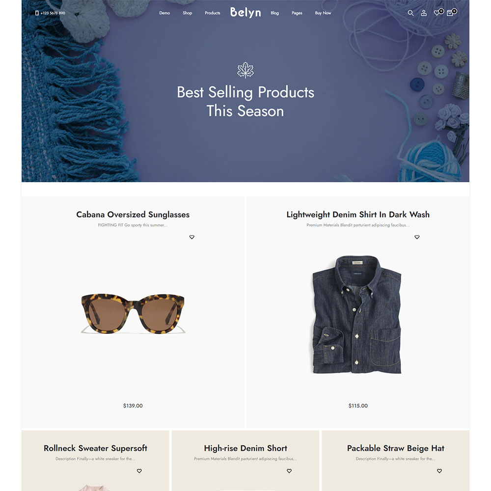 Belyn - Fashion Shopify template built by EComposer