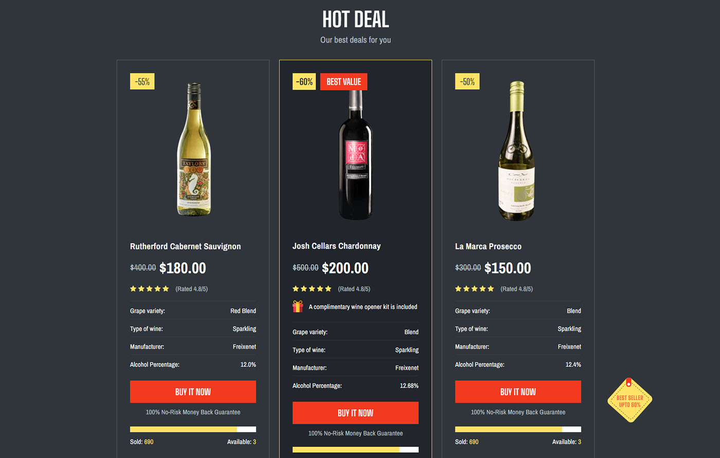 Gem Wine - Wine Shopify template built by GemPages