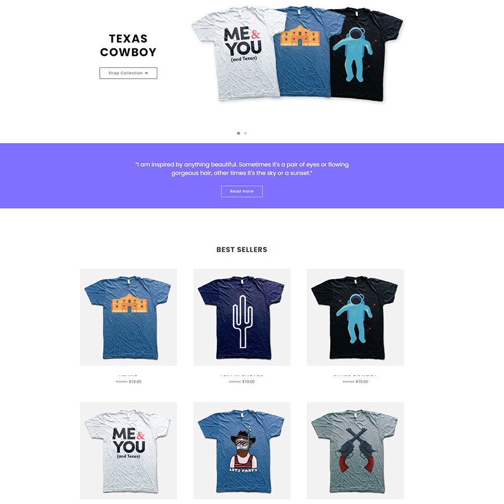 Wild West - Clothes Shopify template built by GemPages
