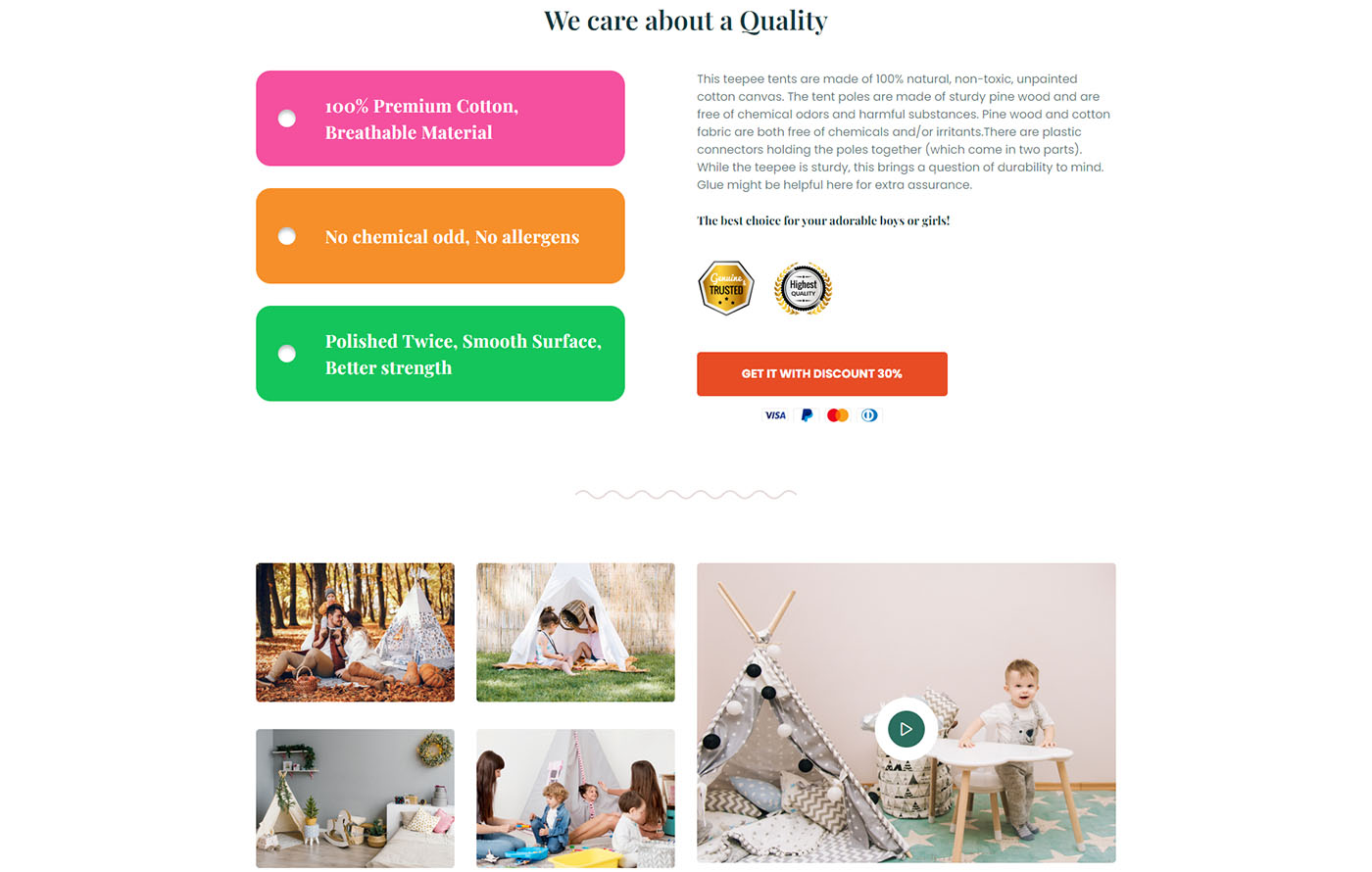 Greye - Kid Tent Shopify template built by LayoutHub