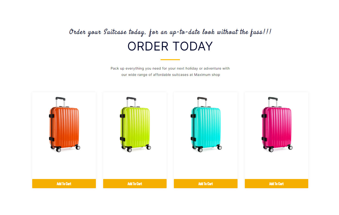 Suitcasify - Bag Shopify template built by Pagefly