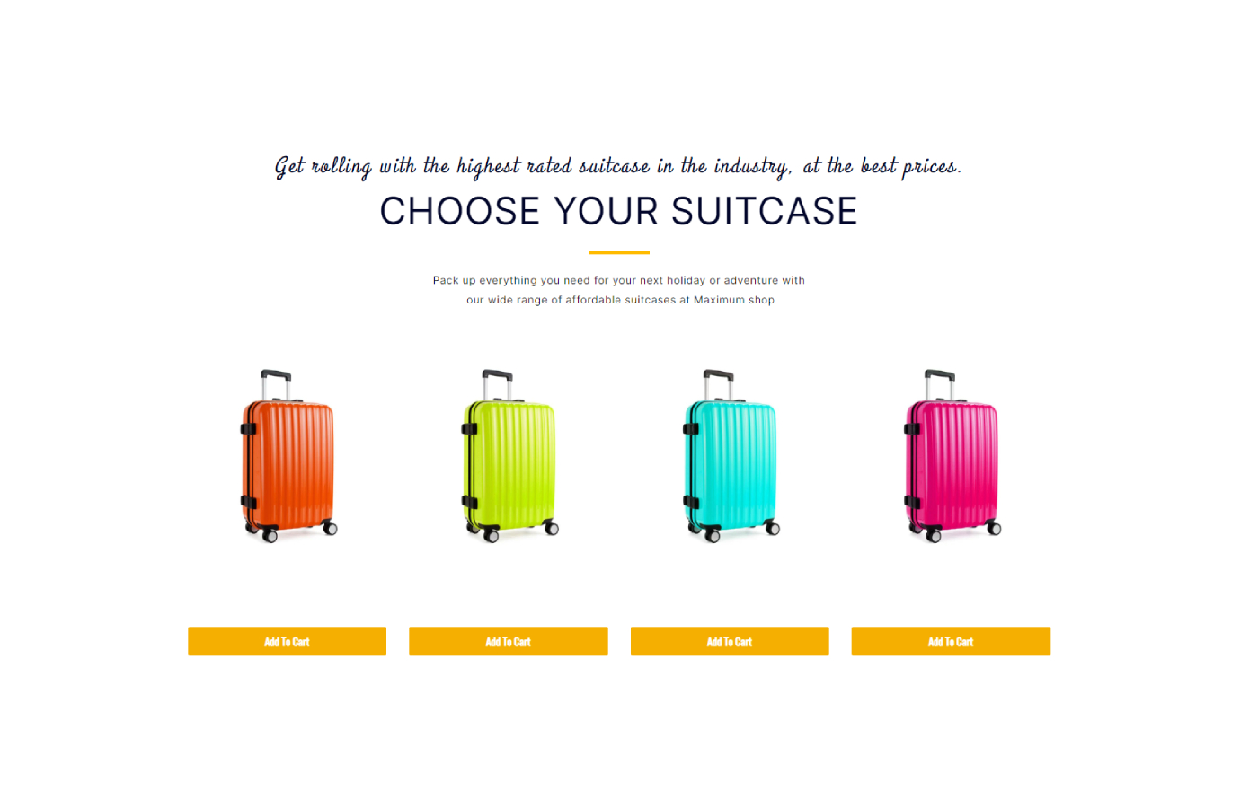 Suitcasify - Bag Shopify template built by Pagefly