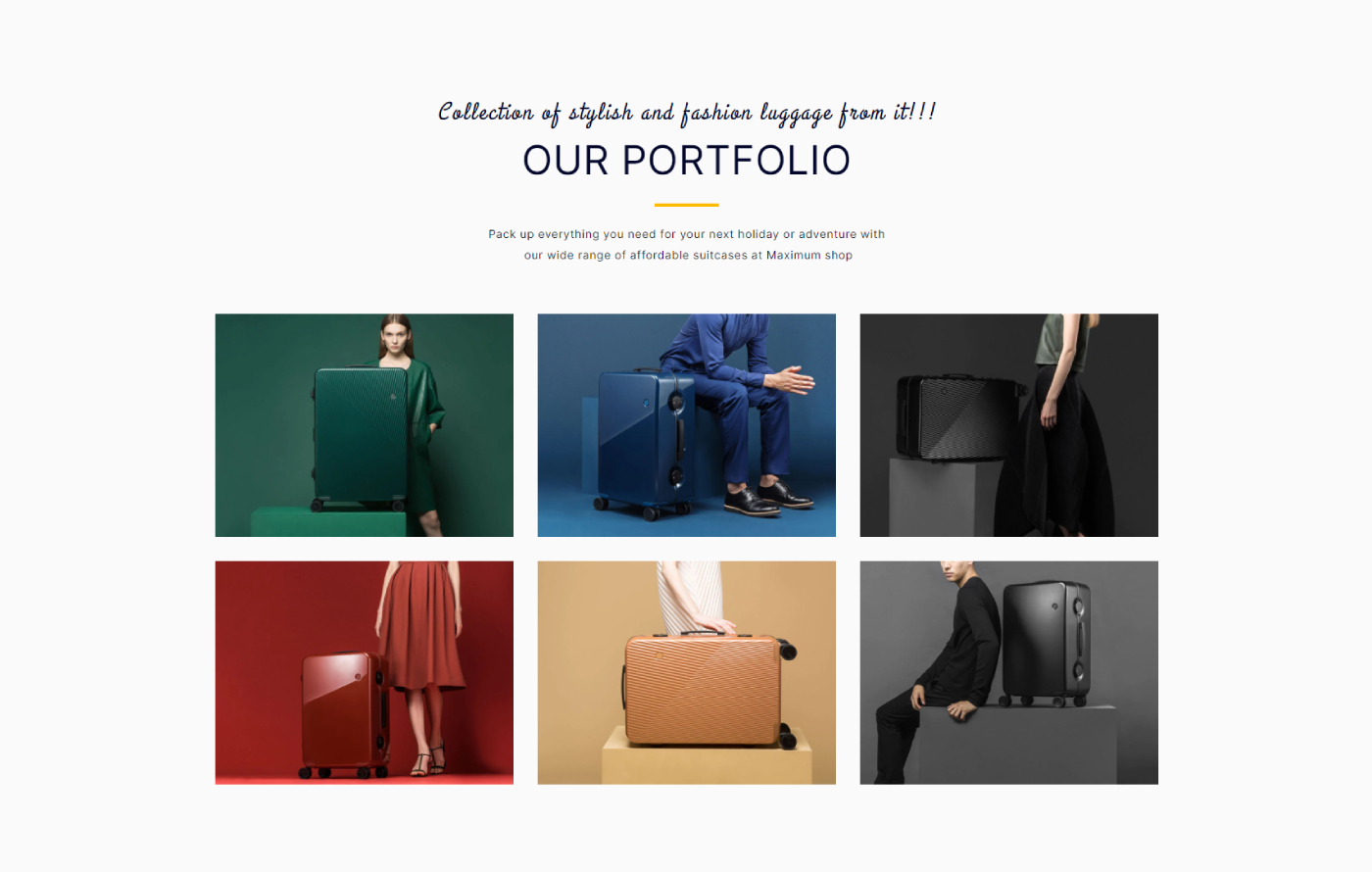 Suitcasify - Bag Shopify template built by Pagefly