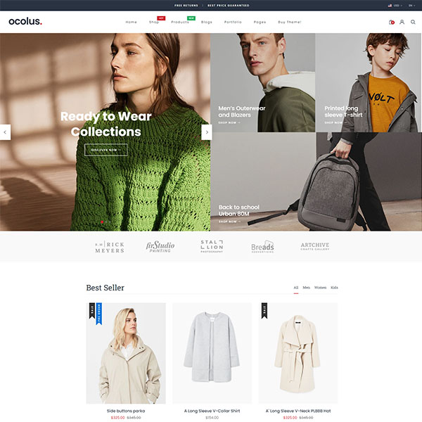 Ocolus - Fashion Shopify template built by EComposer