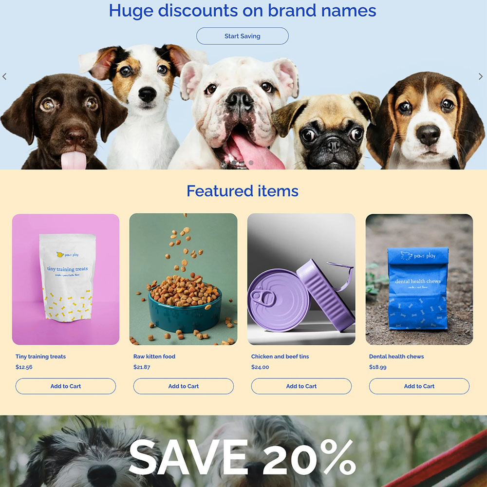 Pet Food - Pet Shop Shopify template built by Shogun