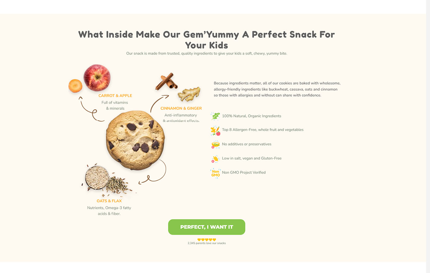 Kid's Healthy Snacks - Food Shopify template built by GemPages