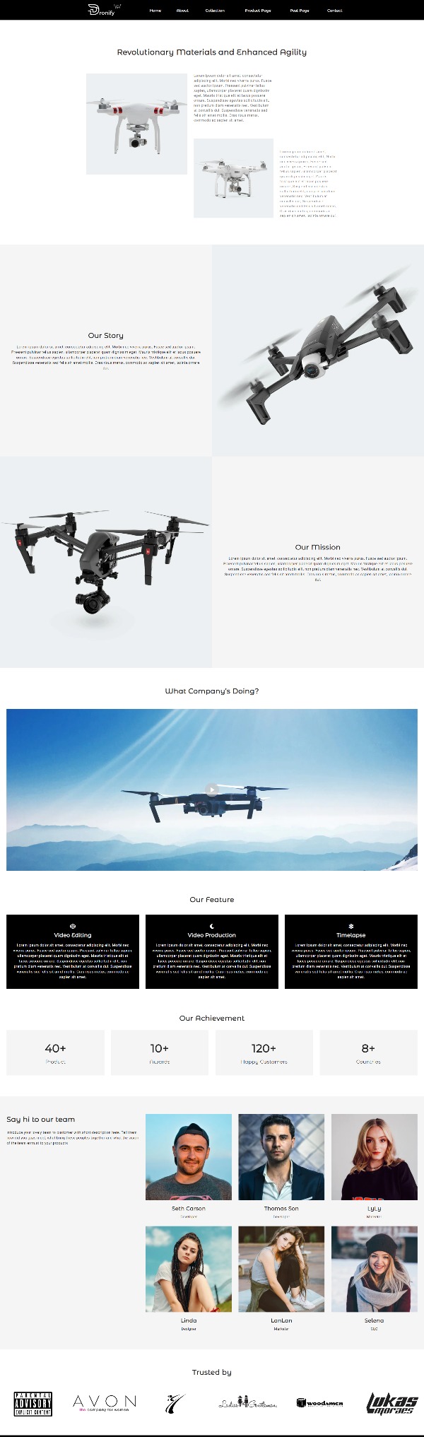 Dronify Premium - Multipage Drone Shopify template