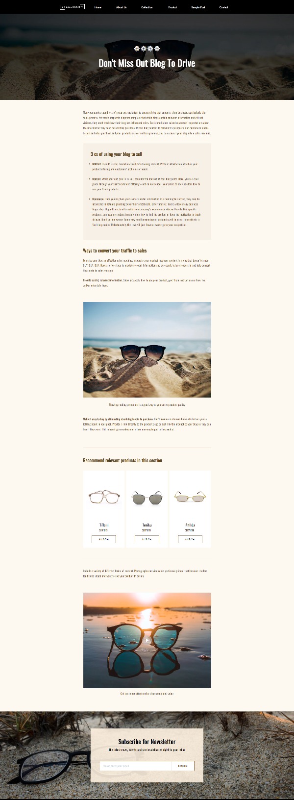 Eyeglassify Premium - Multipage Eyewear Shopify template