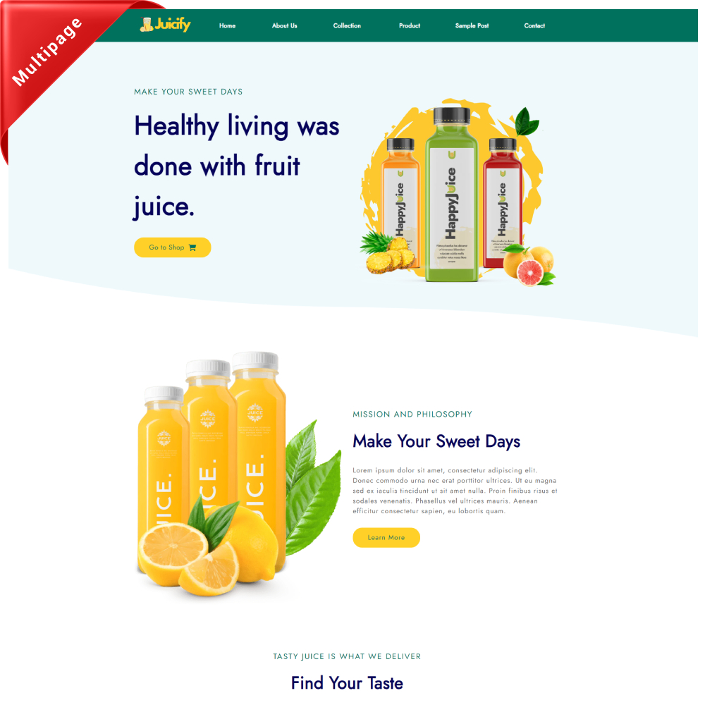 Juicify Premium - Multipage Juice Shopify template