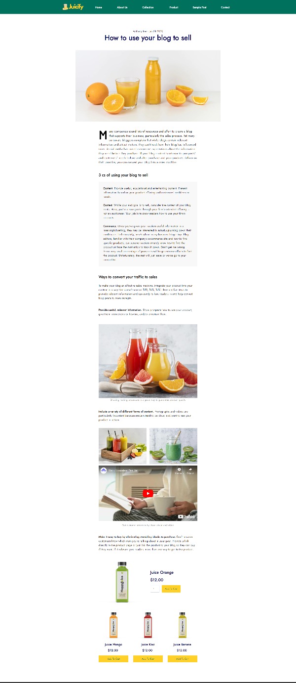 Juicify Premium - Multipage Juice Shopify template