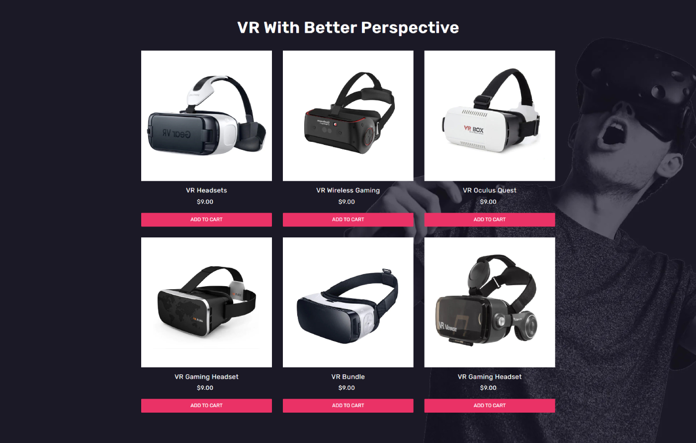 Vrglassify - Virtual Reality Shopify template built by Pagefly