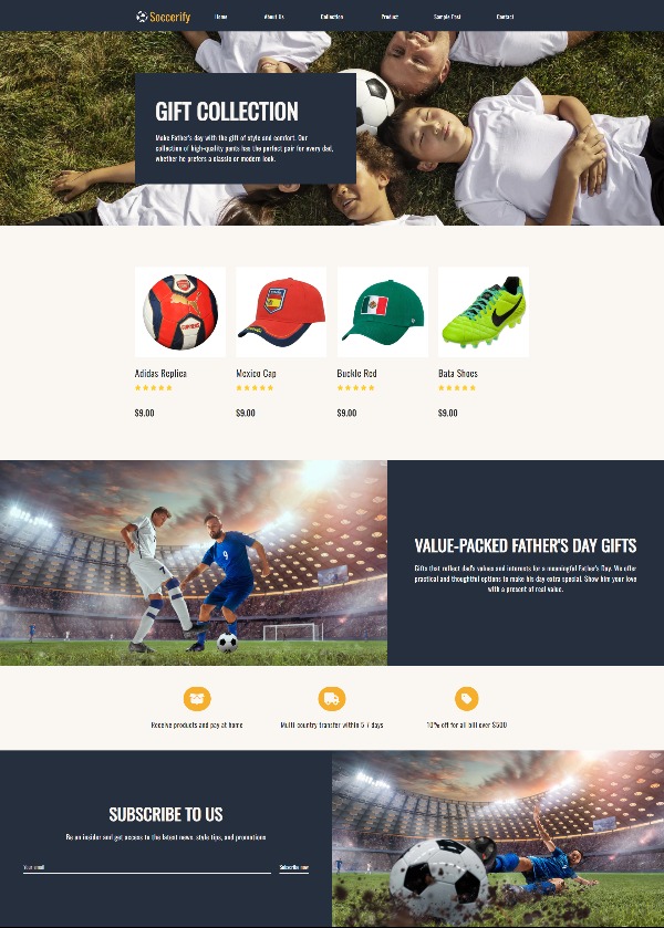 Soccerify Premium - Multipage Sport Store Shopify template