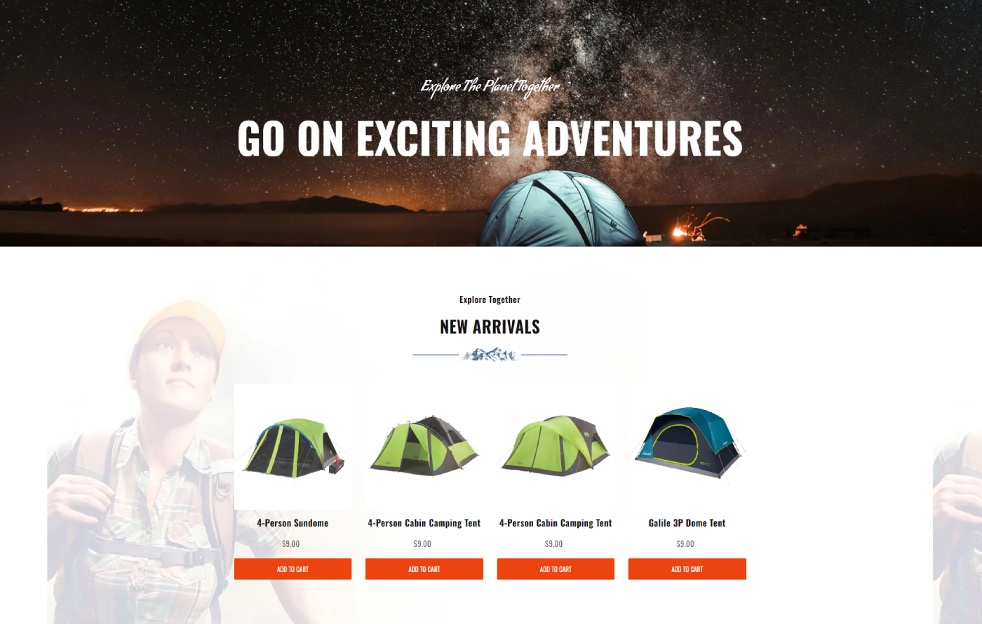 Campingify - Free Outdoor And Camping Shopify template built by Pagefly