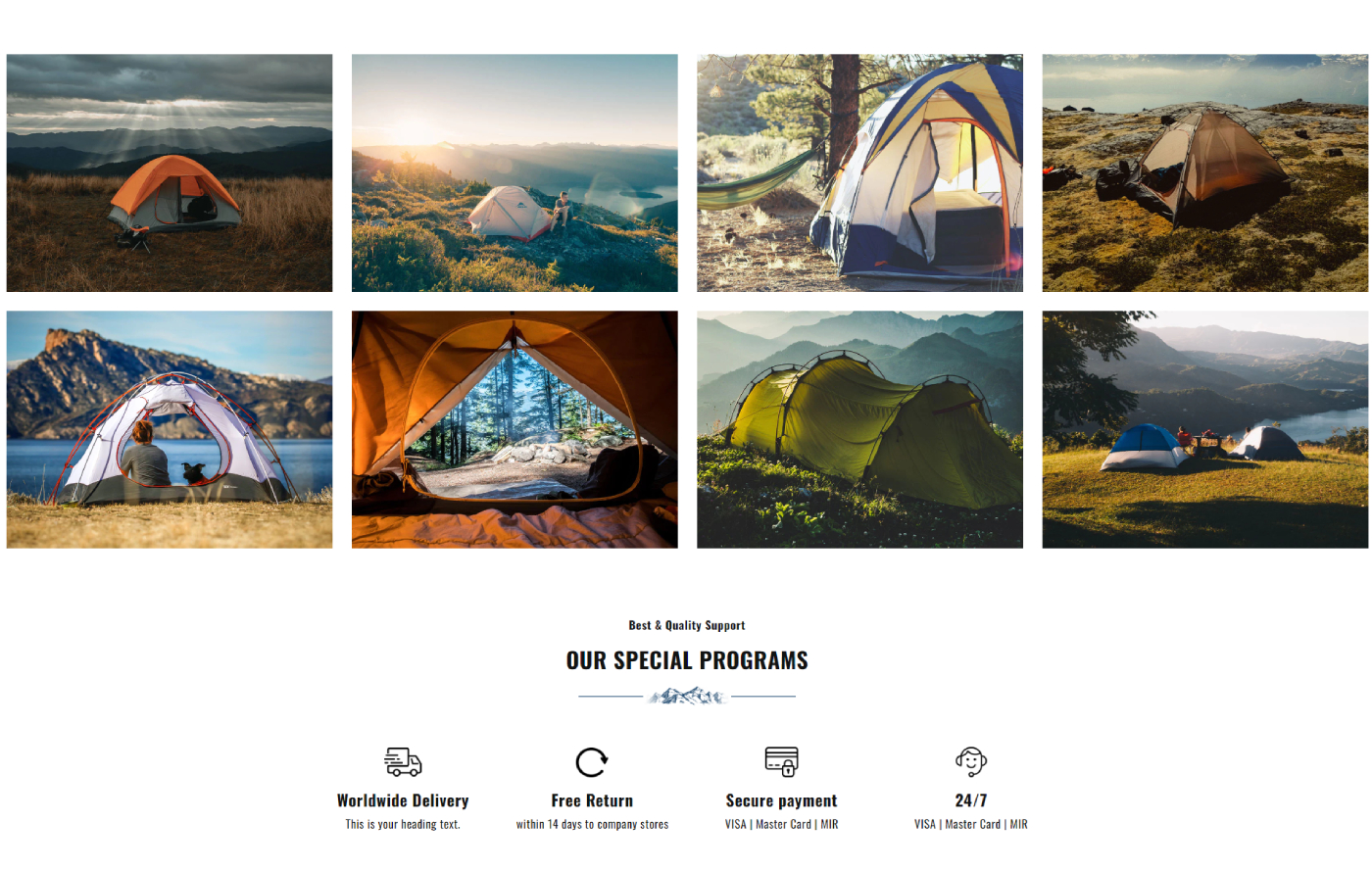 Campingify - Free Outdoor And Camping Shopify template built by Pagefly