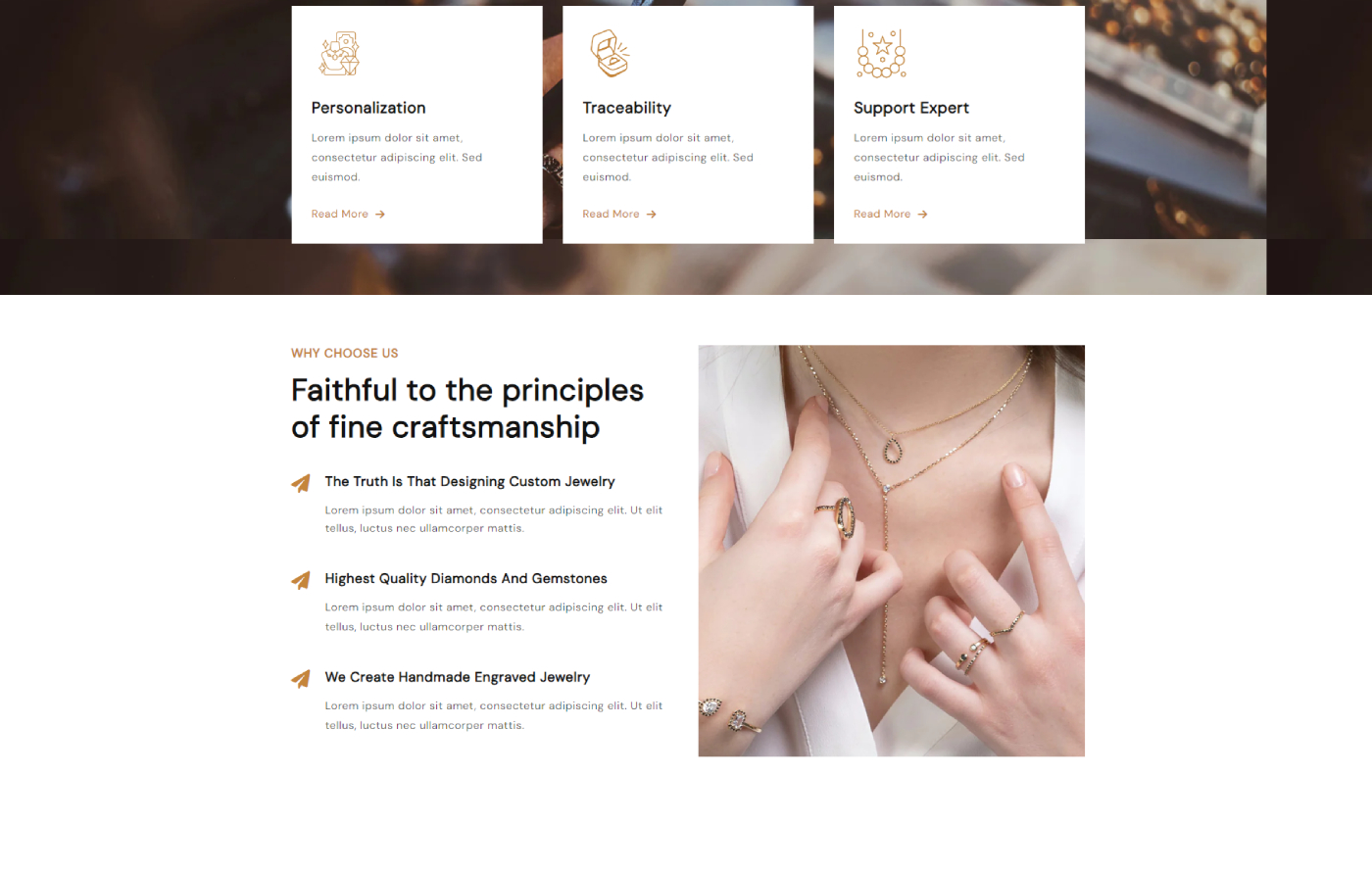 Finessify - Jewelry Store Shopify template built by Pagefly