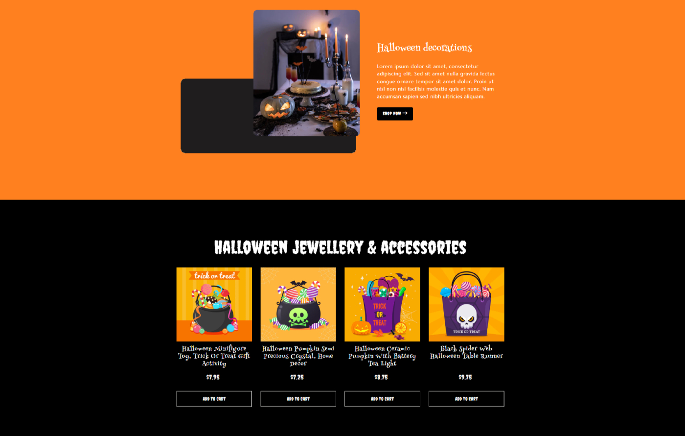 Halloweenify - Online Halloween Stores Shopify template built by Pagefly