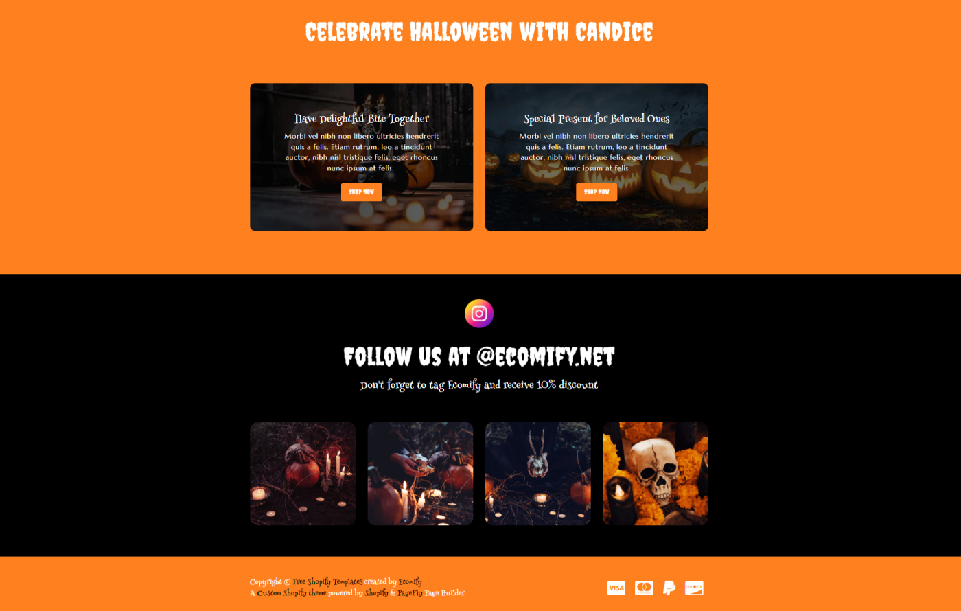 Halloweenify - Online Halloween Stores Shopify template built by Pagefly