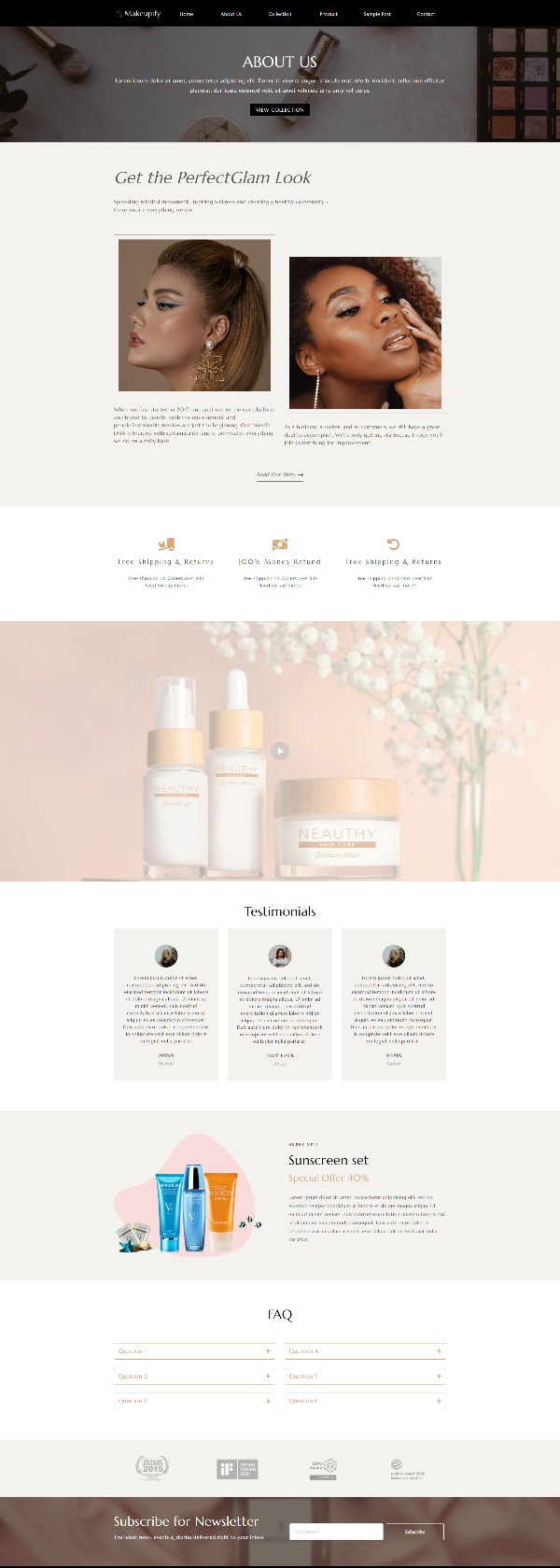 Makeupify Premium - Multipage Cosmetic Shopify template