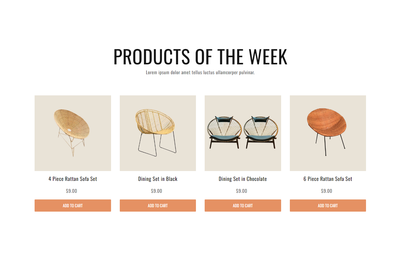 Rattanify - Furniture Shopify template built by Pagefly