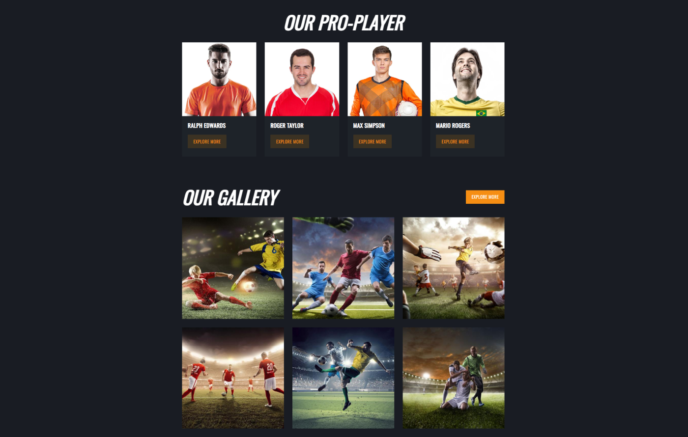 Soccershopify - Free Sports And Recreation Shopify template built by Pagefly