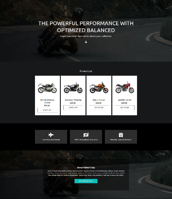Motorify Premium - Multipage Motorcycle Shopify template